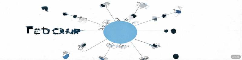 内容集群（Content Cluster）模型示意图：中心支柱页面与周围相关话题文章的链接关系图